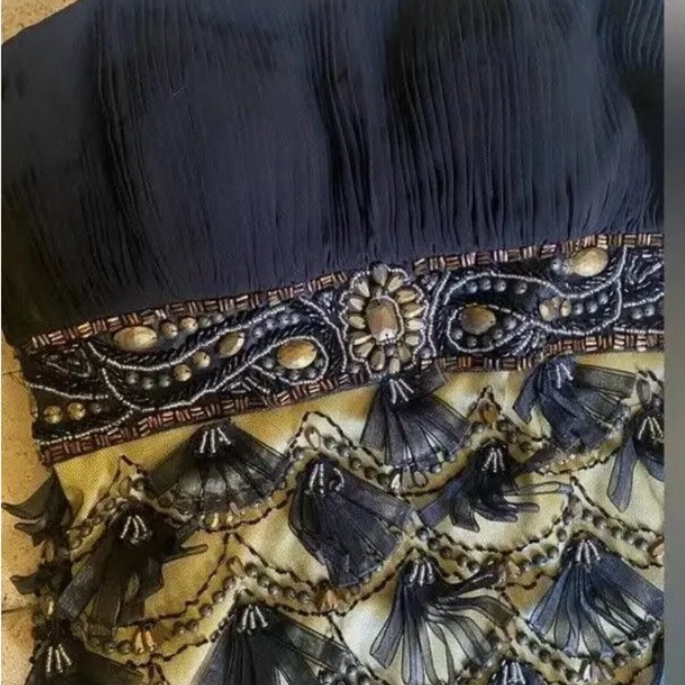 Sue Wong Black and Gold Dress - Picture 3 of 5